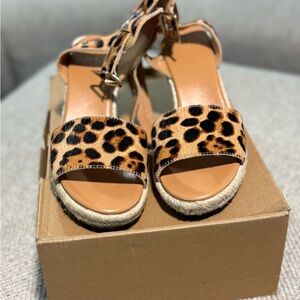 J. Crew Leopard Print Wedges